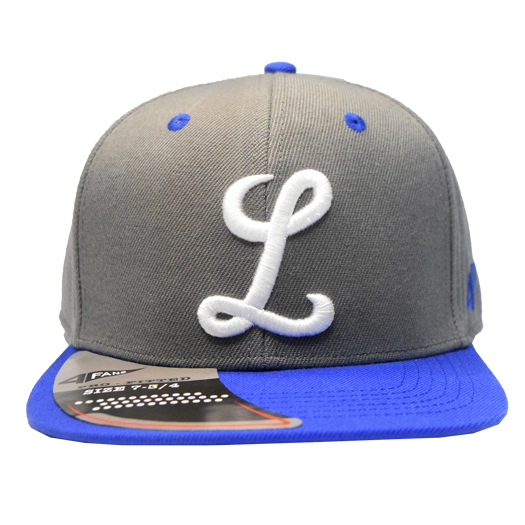 Gorra 401 4fan gris y azul cerrada