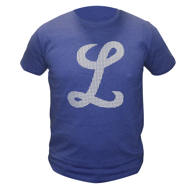 T-shirts 171 bolitas azul L blanca
